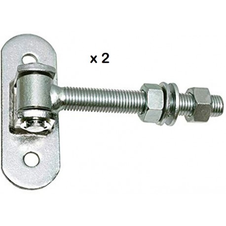 Gate Hinges Heavy Duty 150kg Set of 2 Adjustable Nylon Bush