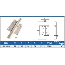 Black Adjustable Swing Gate Top & Bottom Hinges 