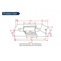 Electric Door Gate Strike Surface Mount