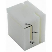 Nylon Sliding Gate Guide Block 75mm White