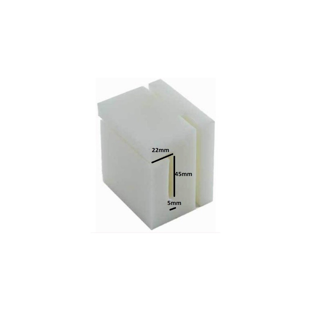 Nylon Sliding Gate Guide Block 75mm White