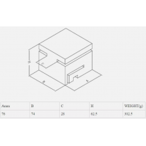 Nylon Sliding Gate Guide Block 75mm White